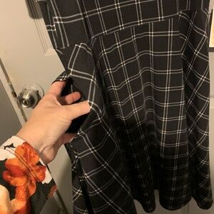 LuLaRoe Black and White Plaid Midi Dress